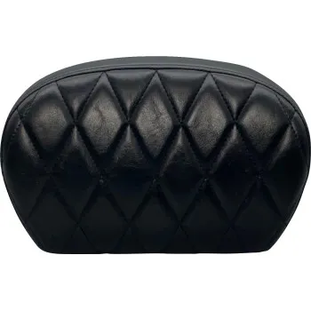 Le Pera Shiny Black Diamond Stitch Sissy Bar Backrest Pad