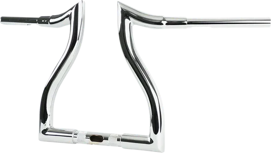 LA Choppers 1.25in Chrome Hammerhead Handlebar 12in Rise