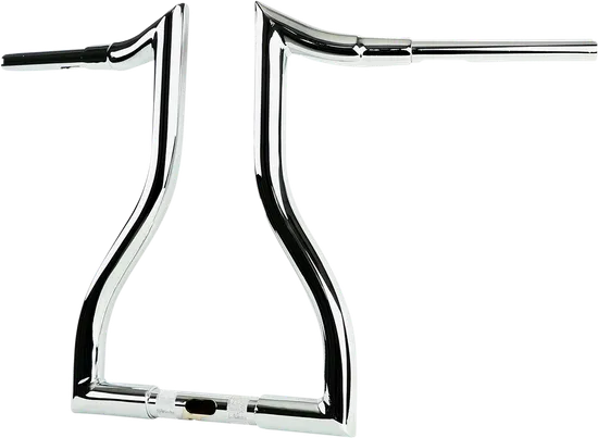 LA Choppers 1.25in Chrome Hammerhead Handlebar 16in Rise 1