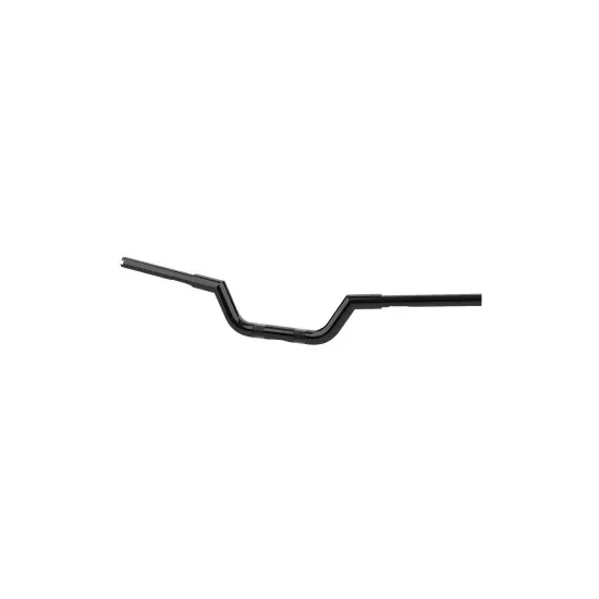LA Choppers 1.25in Polished Black Valley Handlebar 4in Rise 2