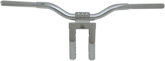 LA Choppers 1.25in Chrome Kage Fighter Handlebar w Pullback Riser 9in Rise
