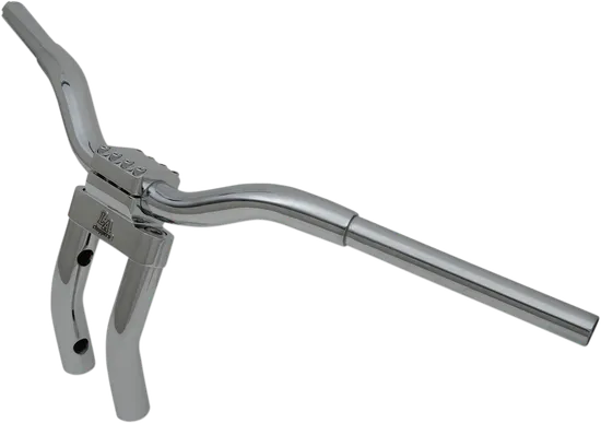 LA Choppers 1.25in Chrome Kage Fighter Handlebar w Pullback Riser 9in Rise