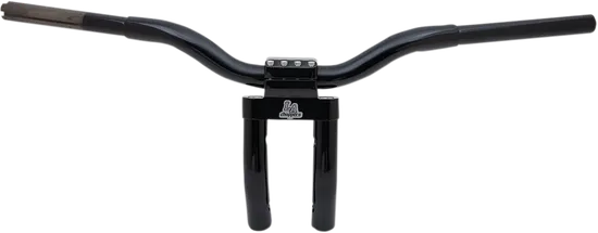 LA Choppers 1.25in Black Kage Fighter Handlebar w Pullback Riser 9in Rise