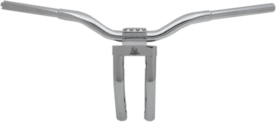 LA Choppers 1.25in Chrome Kage Fighter Handlebar w Pullback Riser 11in Rise