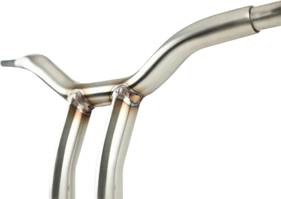 LA Choppers 1.25in SS Kage Fighter Welded Bent Riser Handlebar 10in Rise 1