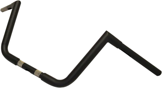 LA Choppers Flat Black Big 1.25in Twin Peaks Handlebars 10in Rise