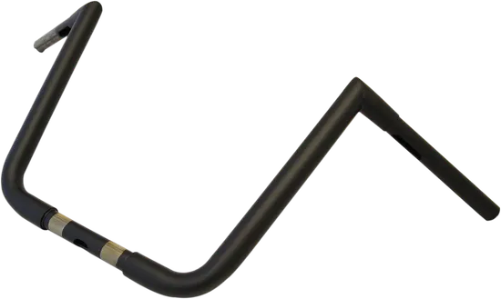 LA Choppers Flat Black Big 1.25in Twin Peaks Handlebars 13in Rise 2