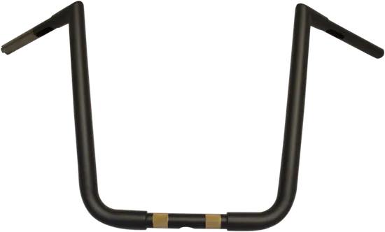 LA Choppers Flat Black Big 1.25in Twin Peaks Handlebars 16in Rise 1