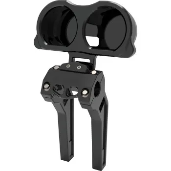 LA Choppers Black Dual Speedo Tachometer Gauge Mount Bracket Kit 2