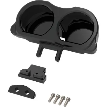 LA Choppers Black Dual Speedo Tachometer Gauge Mount Bracket Kit 1