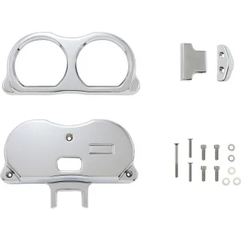 LA Choppers Chrome Dual Speedo Tachometer Gauge Mount Bracket Kit 1