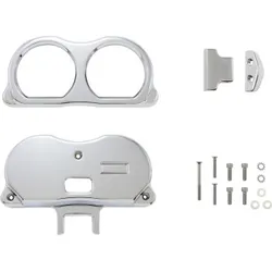 LA Choppers Chrome Dual Speedo Tachometer Gauge Mount Bracket Kit
