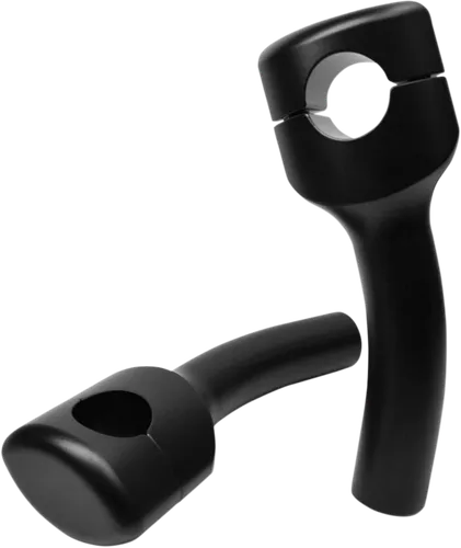 LA Choppers 5.5in Flat Black Smooth Hefty Handlebar Riser w Pullback