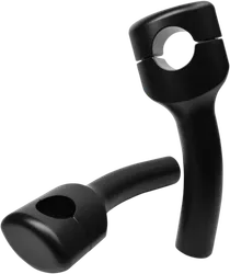 LA Choppers 5.5in Flat Black Smooth Hefty Handlebar Riser w Pullback