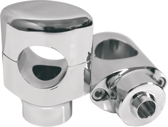LA Choppers 1.5in Chrome Hefty Handlebar Riser Clamp Set