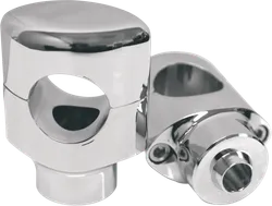 LA Choppers 1.5in Chrome Hefty Handlebar Riser Clamp Set