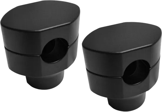 LA Choppers 1.5in Flat Black Paughco Handlebar Riser Clamp Set