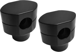 LA Choppers 1.5in Flat Black Paughco Handlebar Riser Clamp Set