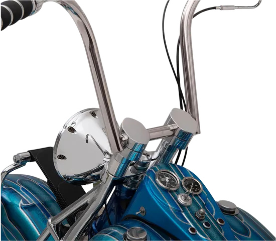 LA Choppers 1.5in Chrome Paughco Handlebar Riser Clamp Set