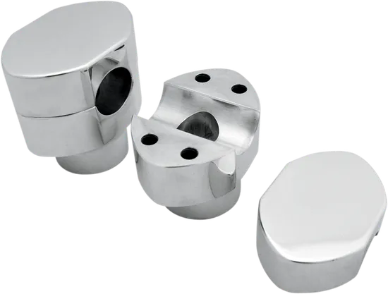 LA Choppers 1.5in Chrome Paughco Handlebar Riser Clamp Set