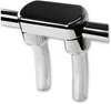 LA Choppers 5.5in Chrome Aluminum Hefty Handlebar Riser Clamp Set w Pullback