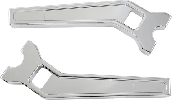 LA Choppers 10in Chrome Pullback Performance Riser Pair for 1.25in Clamping D
