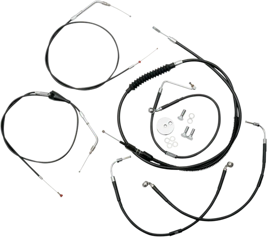 LA Chopper STD Black 12-14in Handlebar Controls Kit