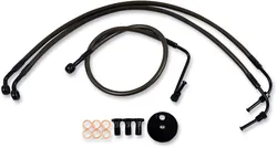 LA Choppers Midnight Brake Line Kit use w 15-17in Ape Hangers wo ABS