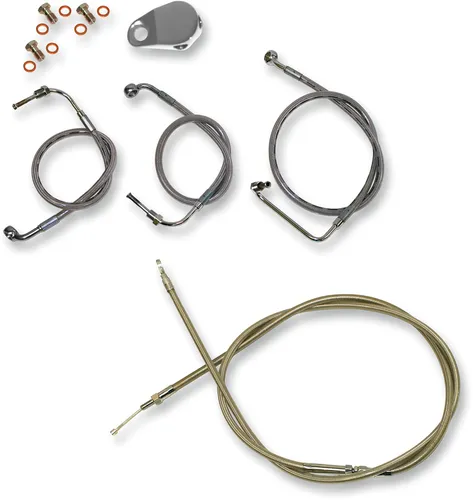LA Chopper Std SS 18-20in Ape Hanger Controls Kit wo ABS