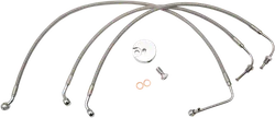 LA Choppers SS Front Brake Line Kit use w 12-14in Ape Hangers wo ABS
