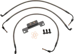 LA Choppers Midnight Brake Line Kit use w 15-17in Ape Hangers wo ABS