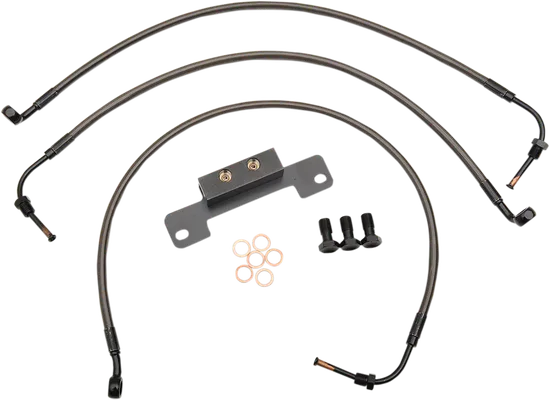LA Choppers Midnight Brake Line Kit use w 18-20in Ape Hangers wo ABS