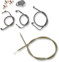LA Chopper Std SS 12-14in Ape Hanger Controls Kit wo ABS