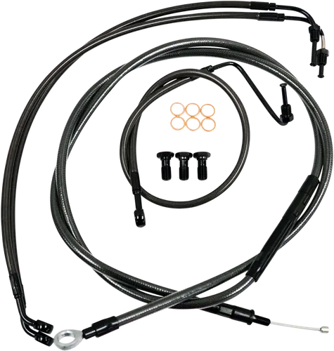 LA Chopper 12-14in Midnight Std Handlebar Controls Kit wo ABS
