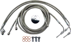 LA Choppers SS Front Brake Line Kit use w 18-20in Ape Hangers w ABS