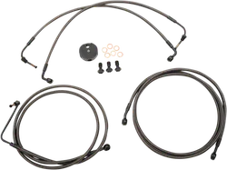 LA Choppers Midnight Brake Line Kit use w 18-20in Ape Hangers w ABS