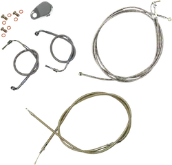 LA Chopper Std SS 12-14in Ape Hanger Controls Kit w ABS