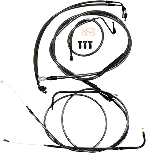 LA Chopper 12-14in Midnight Std Handlebar Controls Kit w ABS