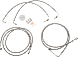 LA Choppers SS Front Brake Line Kit use w 15-17in Ape Hangers w ABS