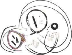 LA Chopper Mini Ape Hanger Black Handlebar Controls Kit w ABS