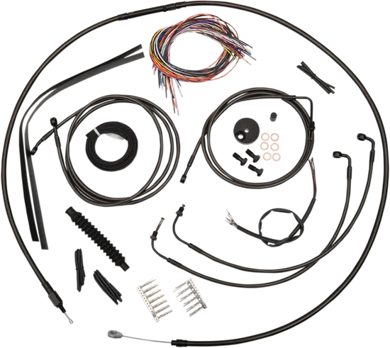 LA Chopper 12-14in Midnight Handlebar Controls Kit w ABS
