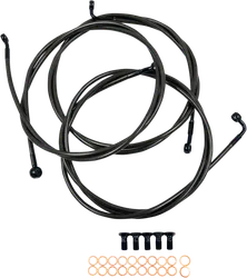 LA Choppers Midnight Brake Line Kit use w 12-14in Ape Hangers w ABS