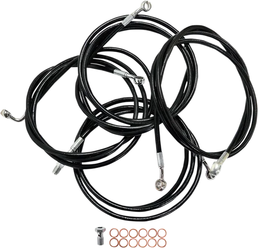 LA Chopper STD Black 12-14in Handlebar Controls Kit w ABS
