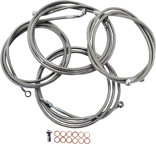 LA Chopper Std SS 15-17in Ape Hanger Controls Kit w ABS