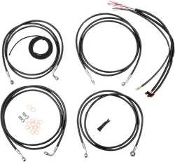 LA Chopper 15-17in Black Handlebar Controls Kit