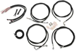 LA Chopper Mini Ape Hanger Black Handlebar Controls Kit