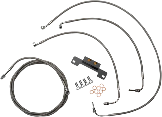 LA Chopper Std SS 12-14in Ape Hanger Controls Kit wo ABS