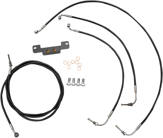 LA Chopper STD Black 15-17in Handlebar Controls Kit wo ABS