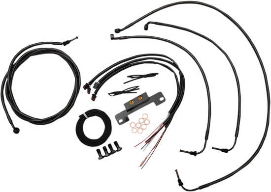 LA Chopper 12-14in Midnight Handlebar Controls Kit wo ABS