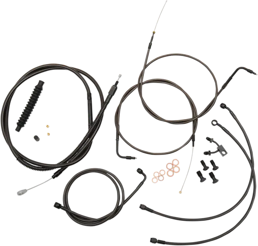 LA Chopper 15-17in Midnight Std Handlebar Controls Kit w ABS